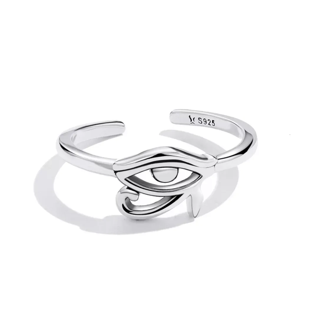 Filigree Egyptian Eye of Horus Adjustable Ring