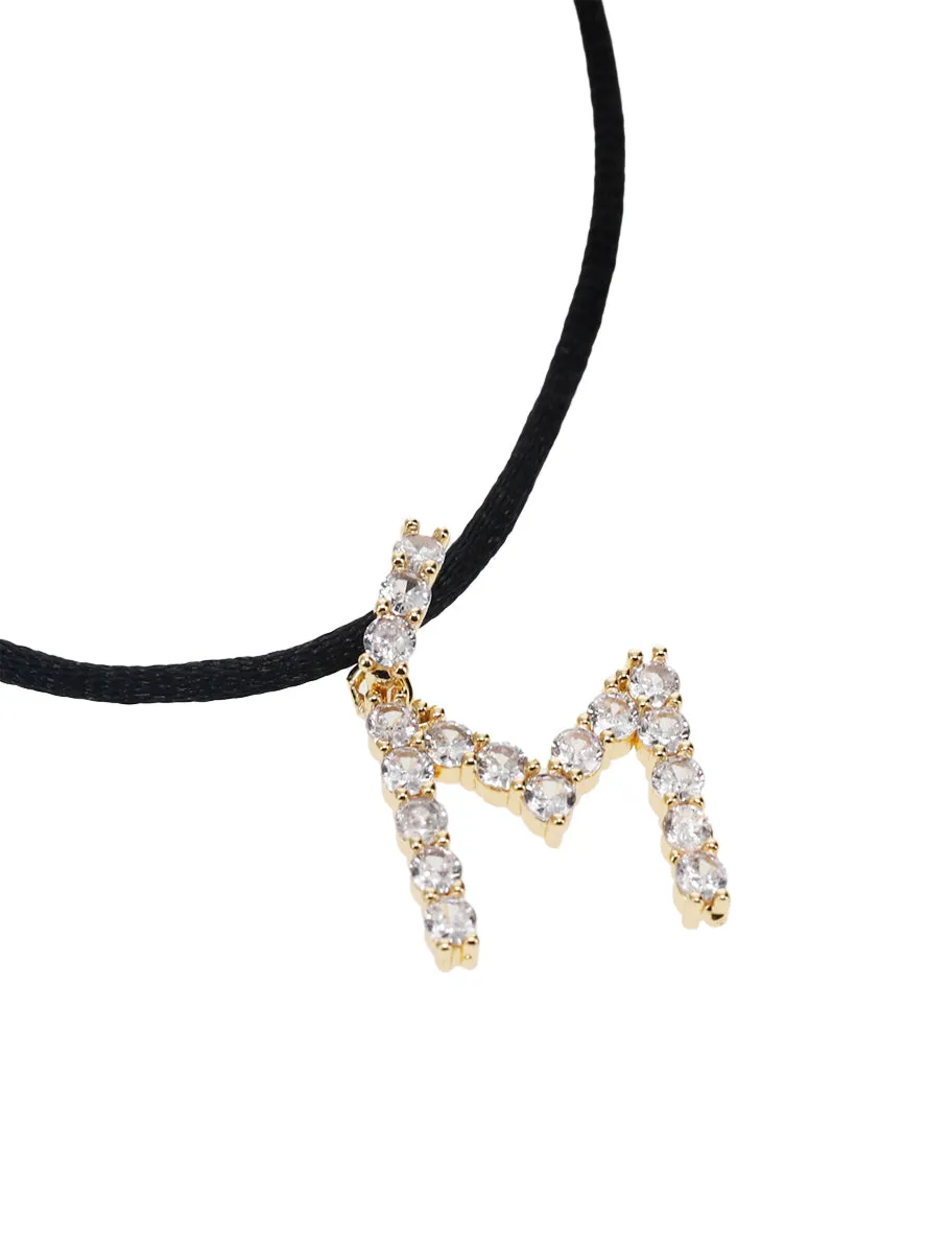 FROSTY INITIAL Y2K NECKLACE