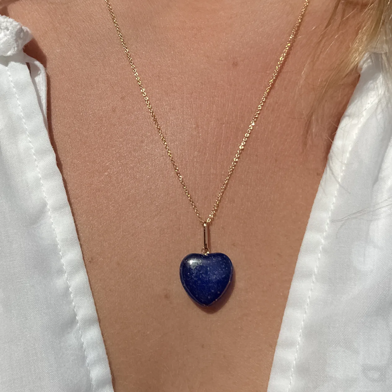 Gemma Lapis Heart Charm