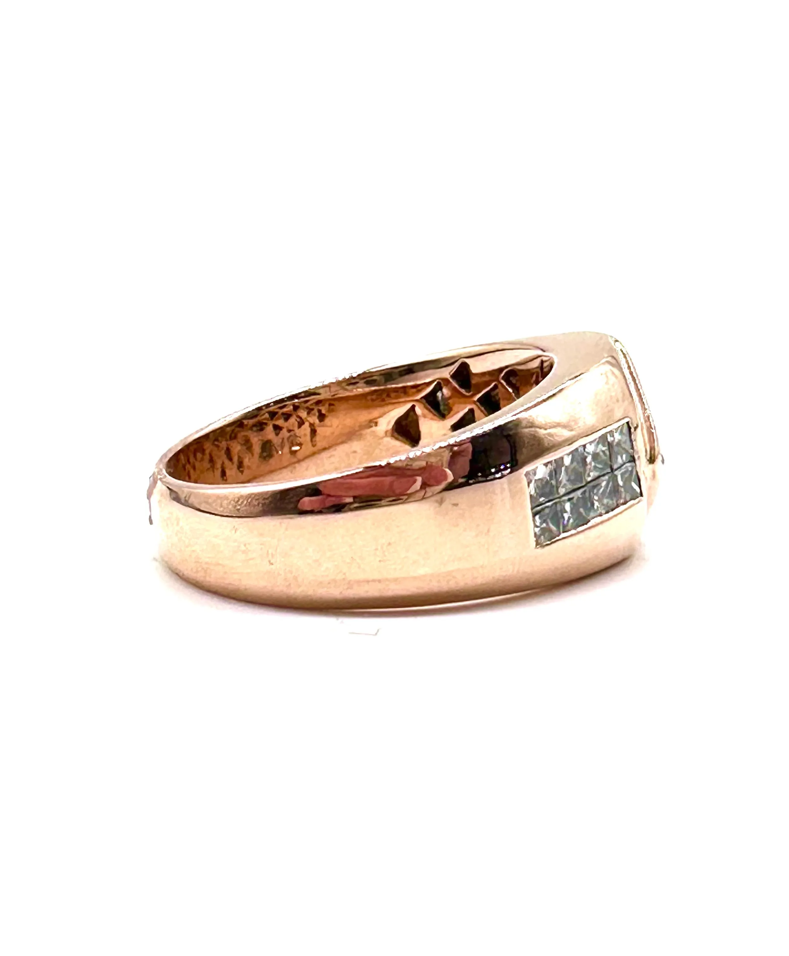 Gents Rose Gold & Diamond Ring