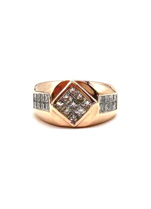 Gents Rose Gold & Diamond Ring