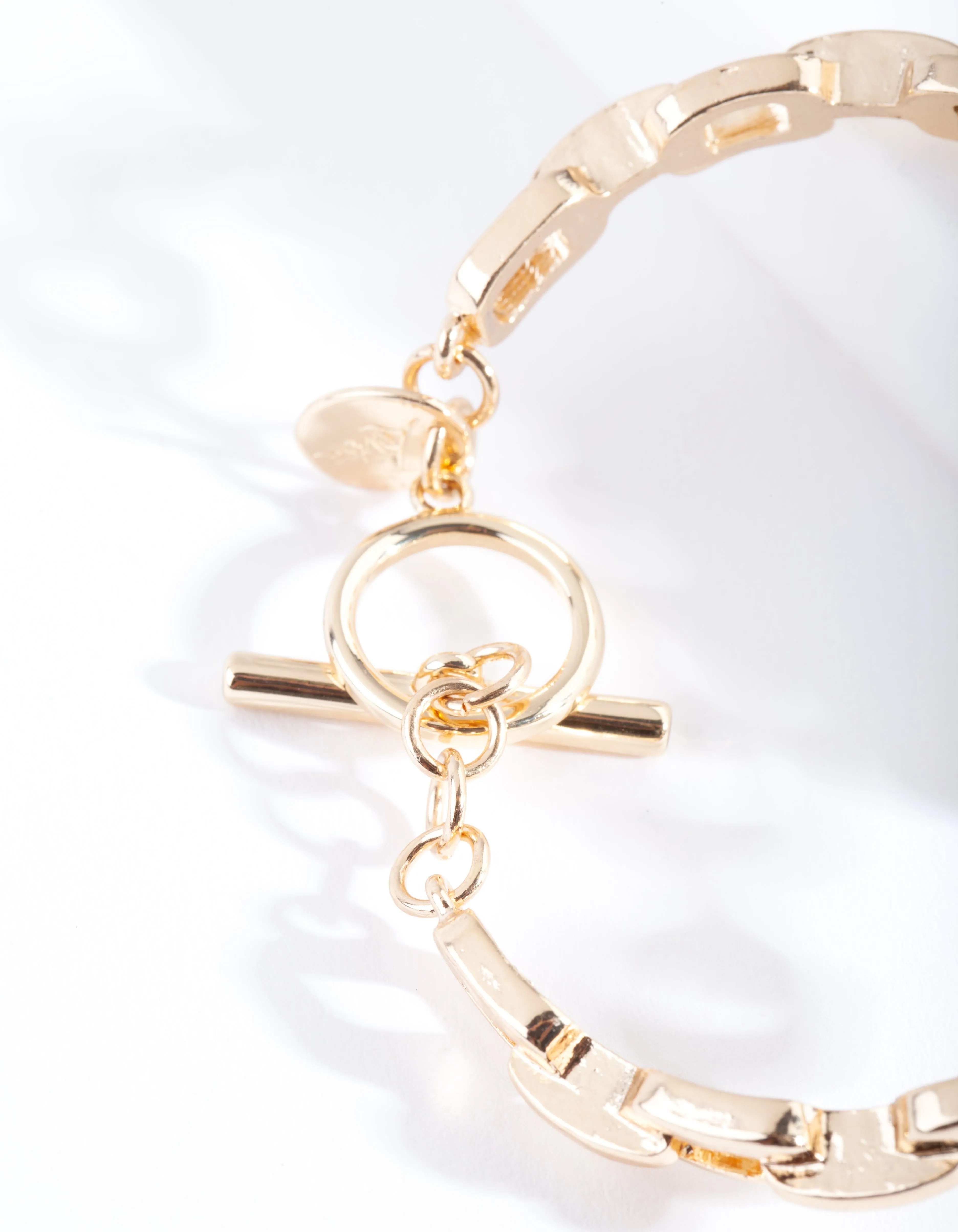 Gold Chain Cuff Bracelet