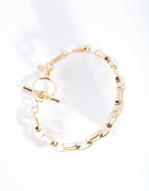 Gold Chain Cuff Bracelet
