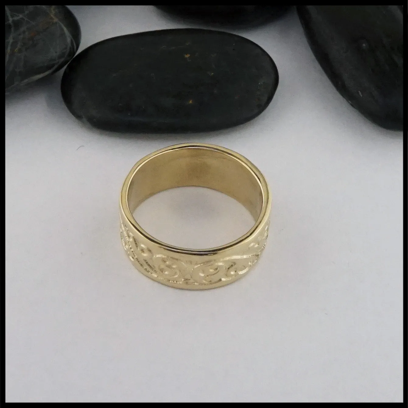 Gold Rolling Organic Spirals Ring