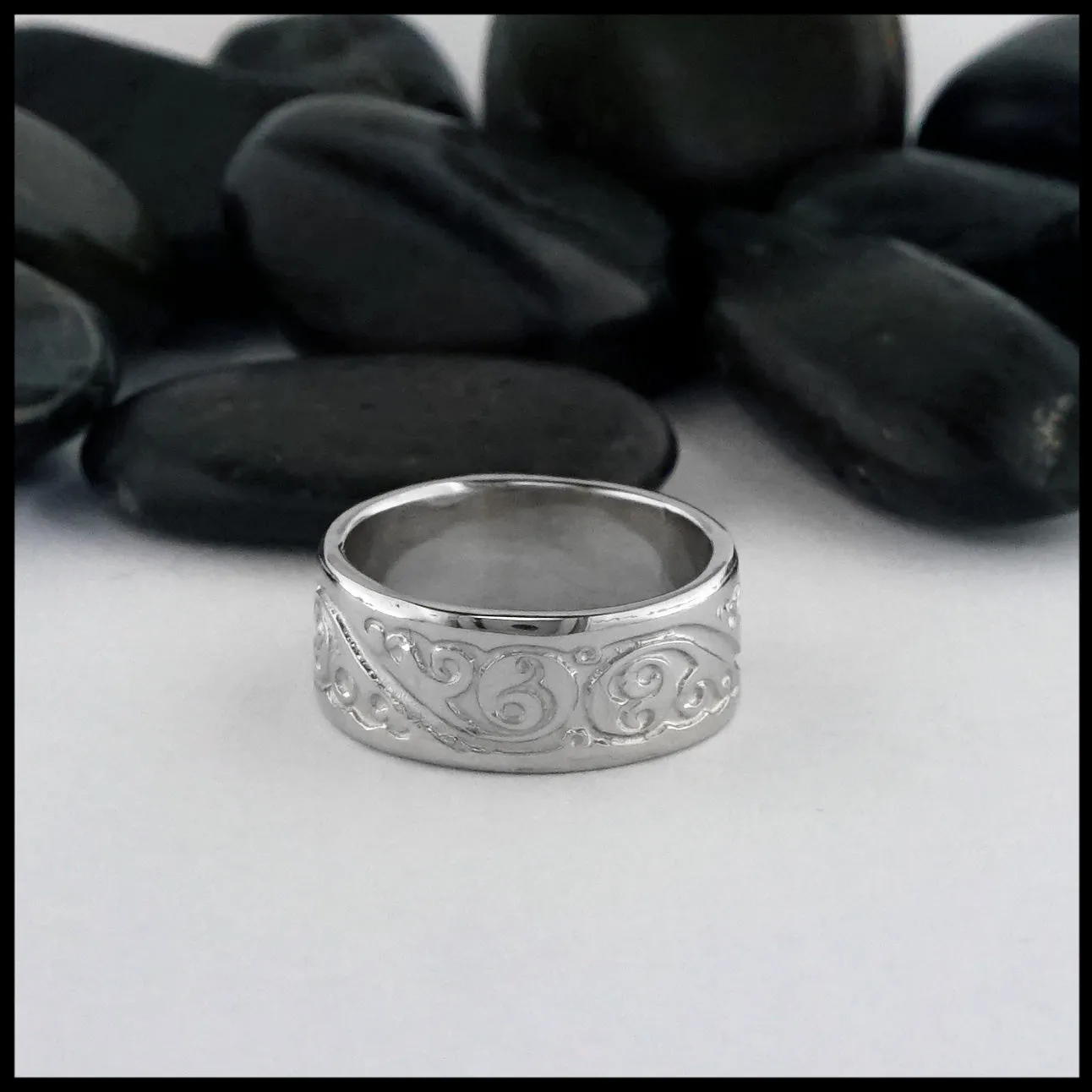 Gold Rolling Organic Spirals Ring