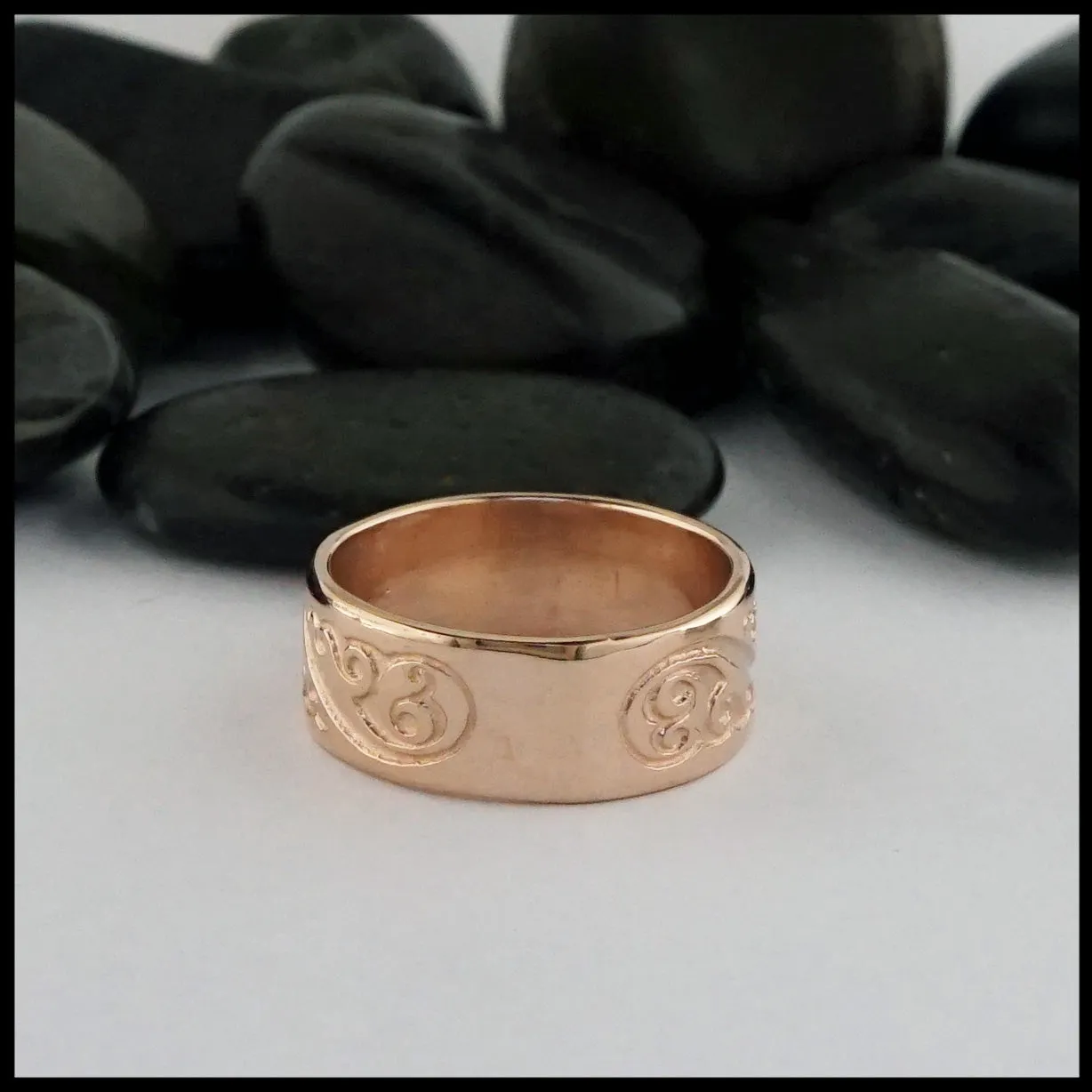 Gold Rolling Organic Spirals Ring