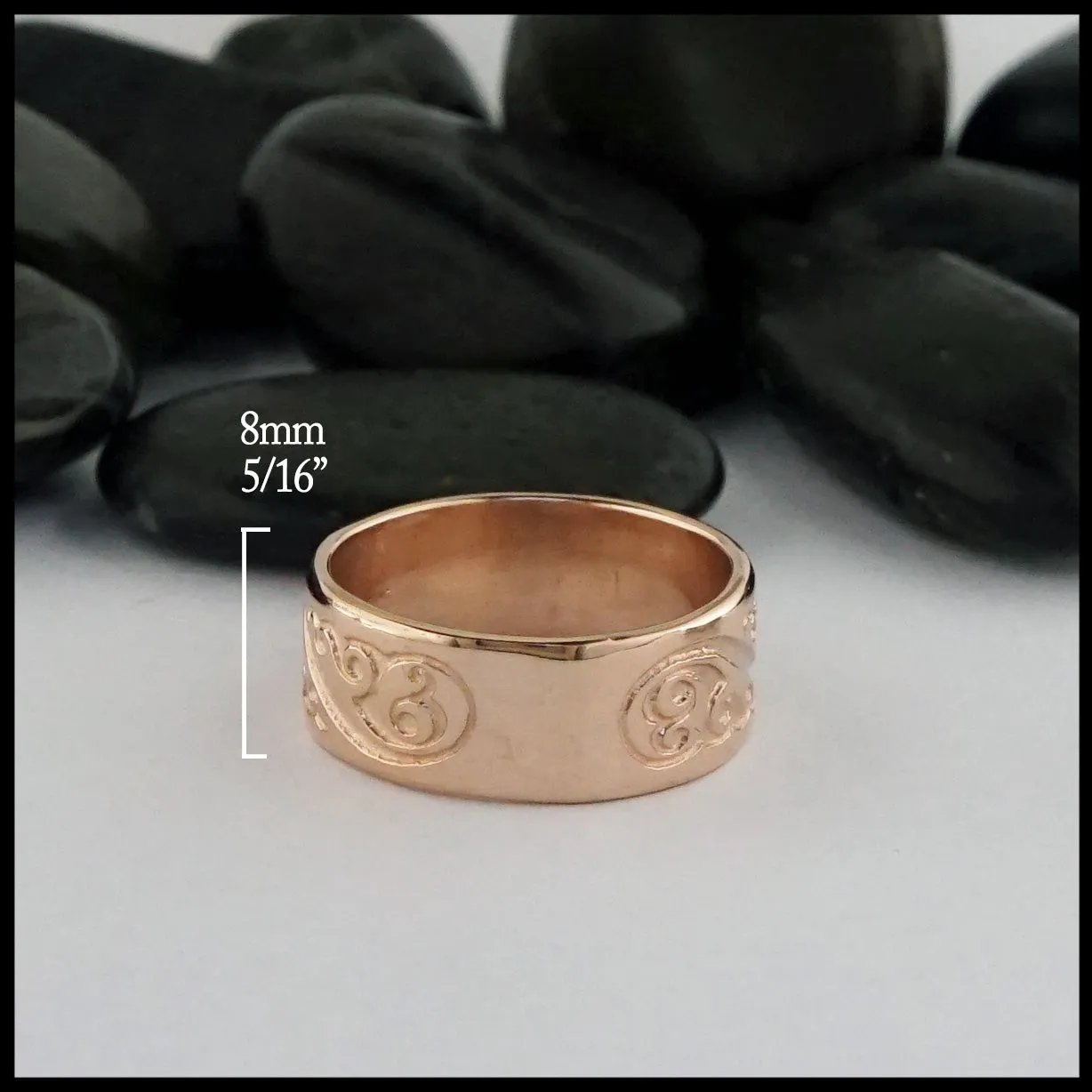 Gold Rolling Organic Spirals Ring