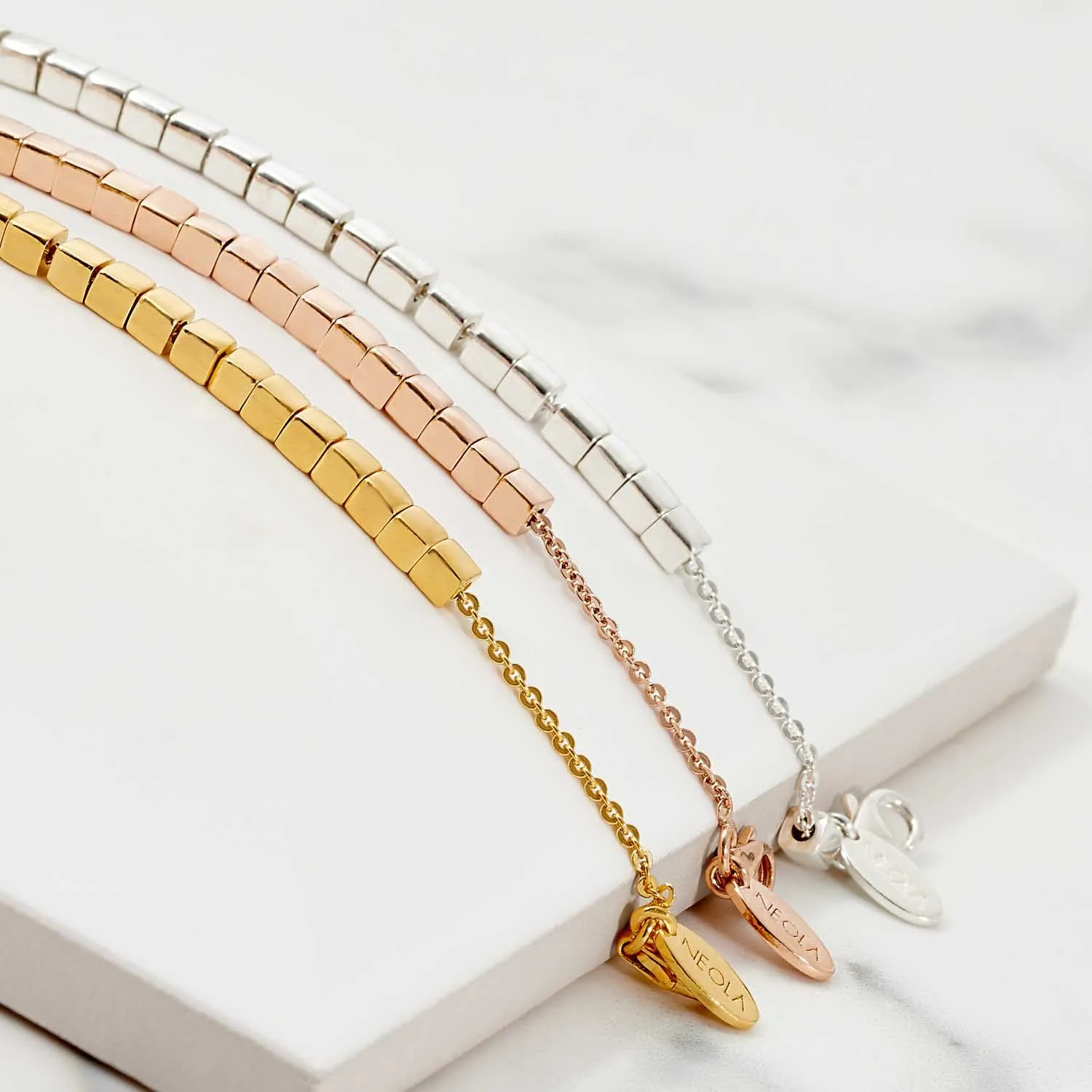 Gold Vermeil Cube Bracelet