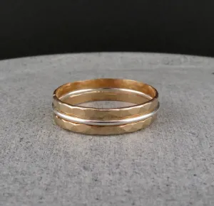Hammered Merged Ring - Gold