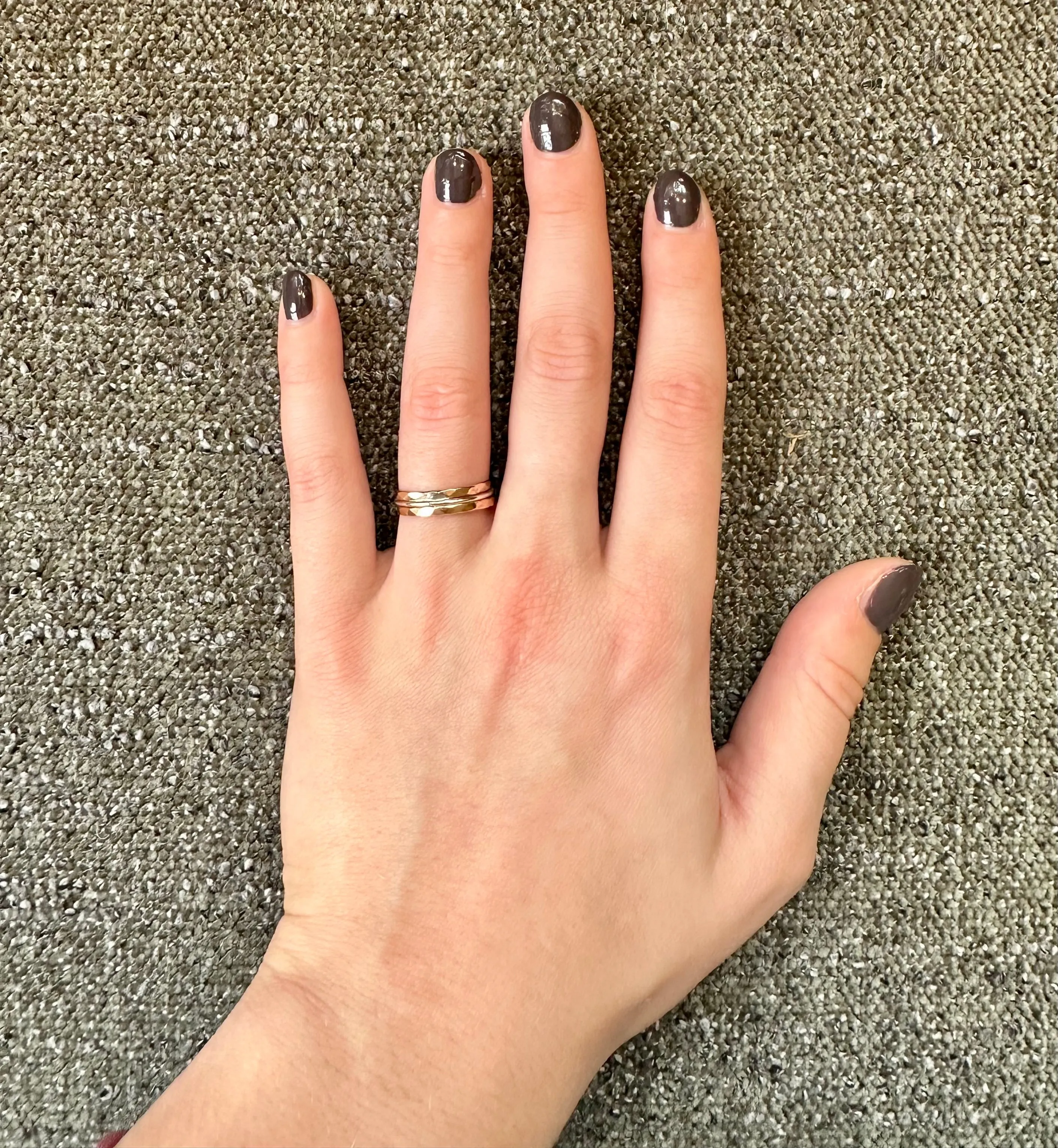 Hammered Merged Ring - Gold