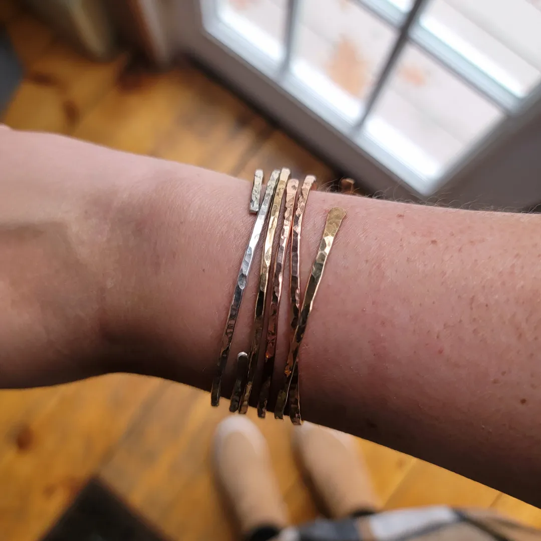 Hammered Silver Cuff