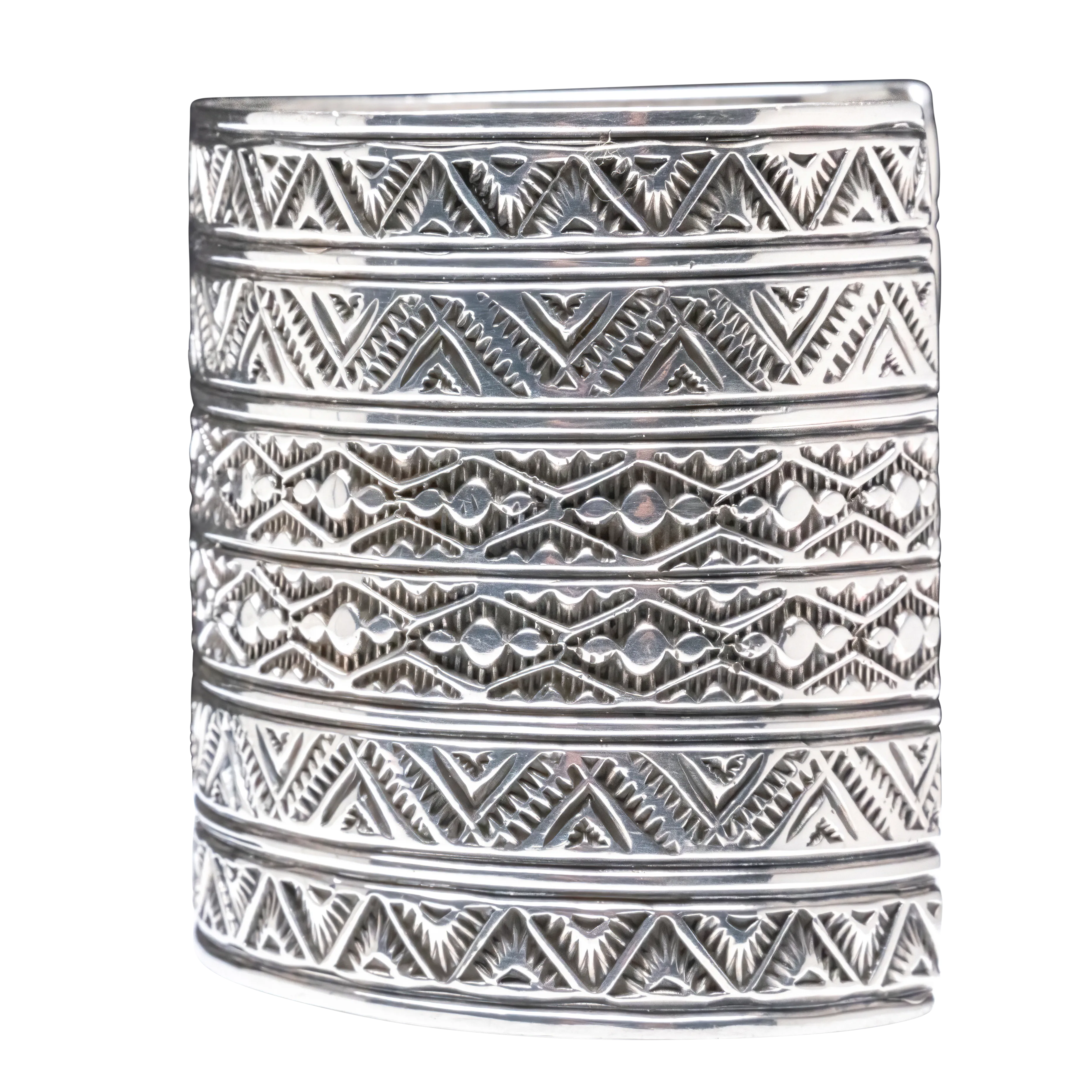 Hand-stamped Silver Cuff | T.O. White