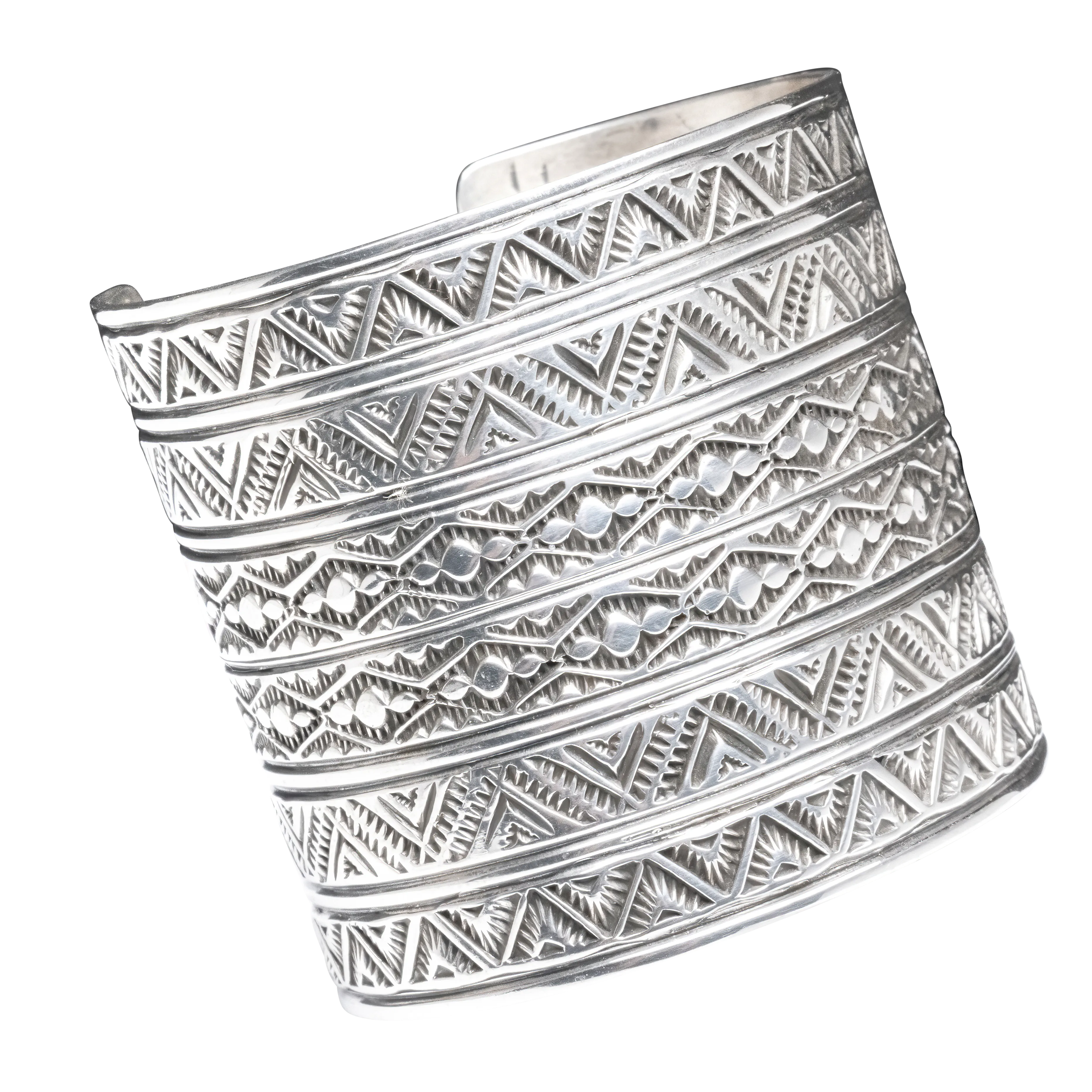 Hand-stamped Silver Cuff | T.O. White