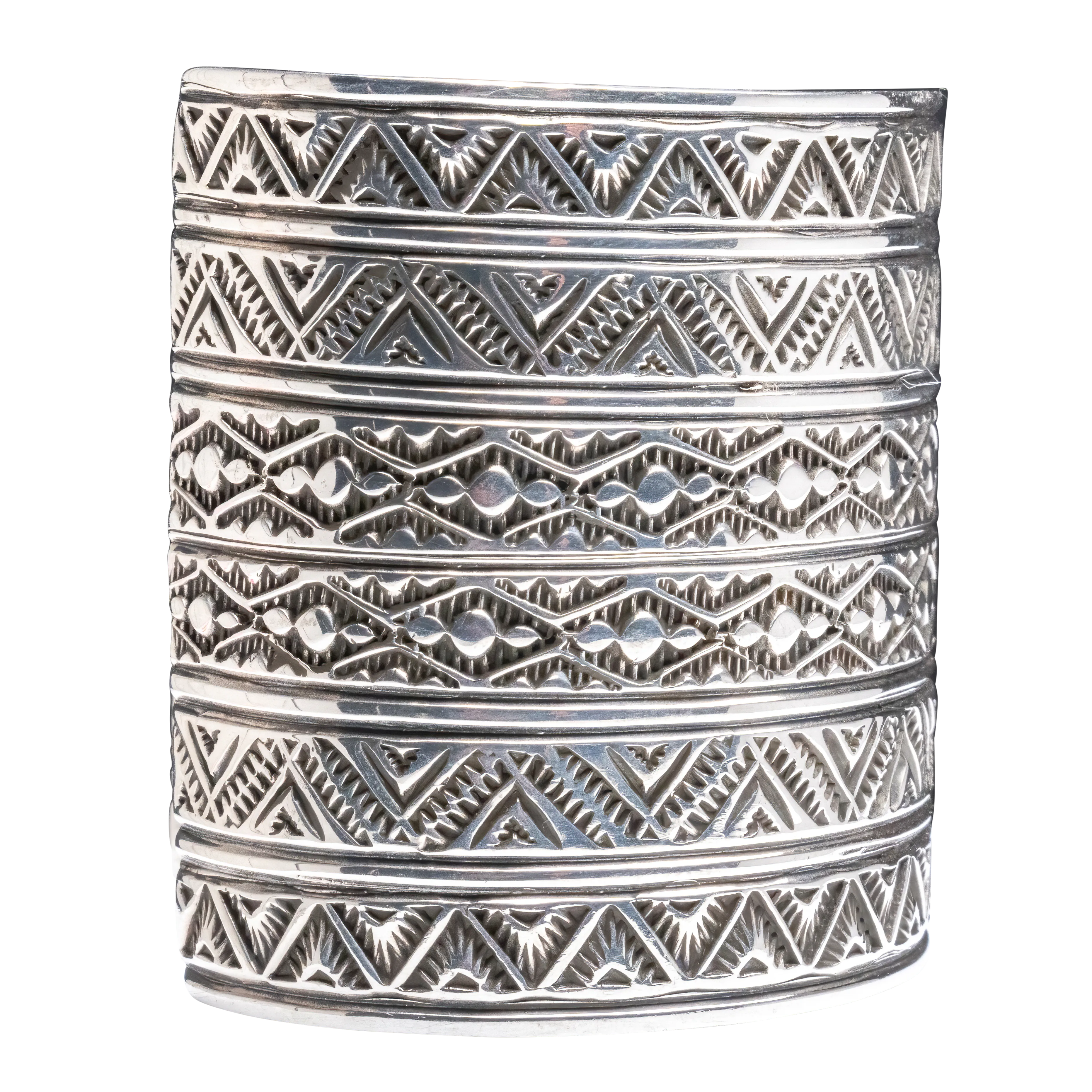 Hand-stamped Silver Cuff | T.O. White