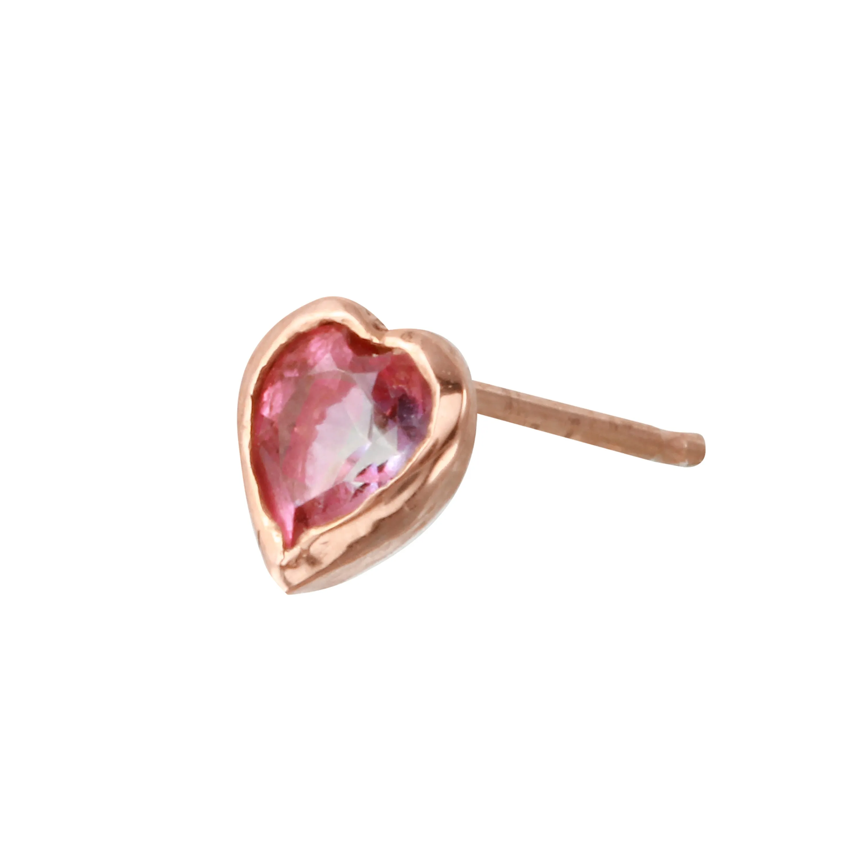 Heart Bezel Stud