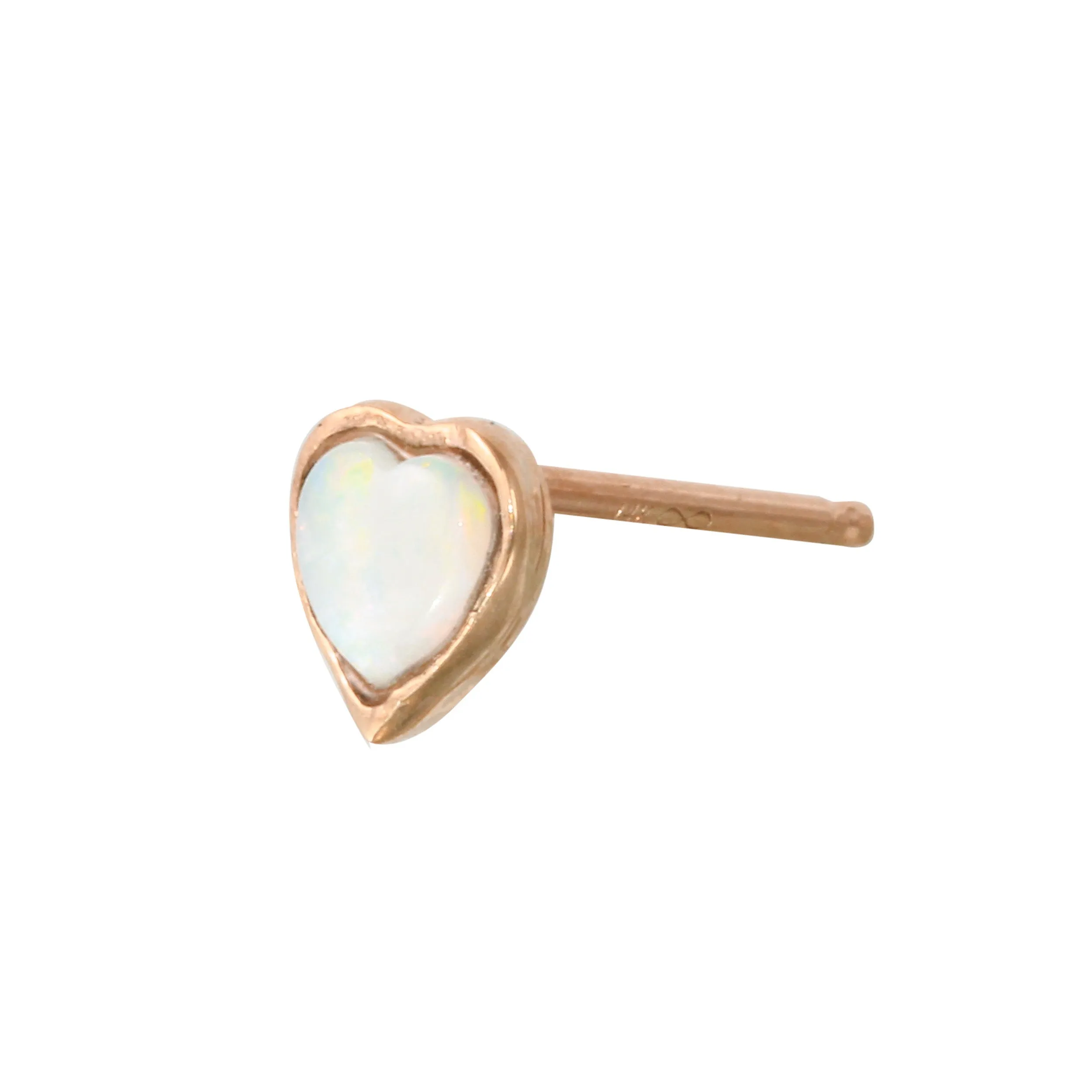 Heart Bezel Stud