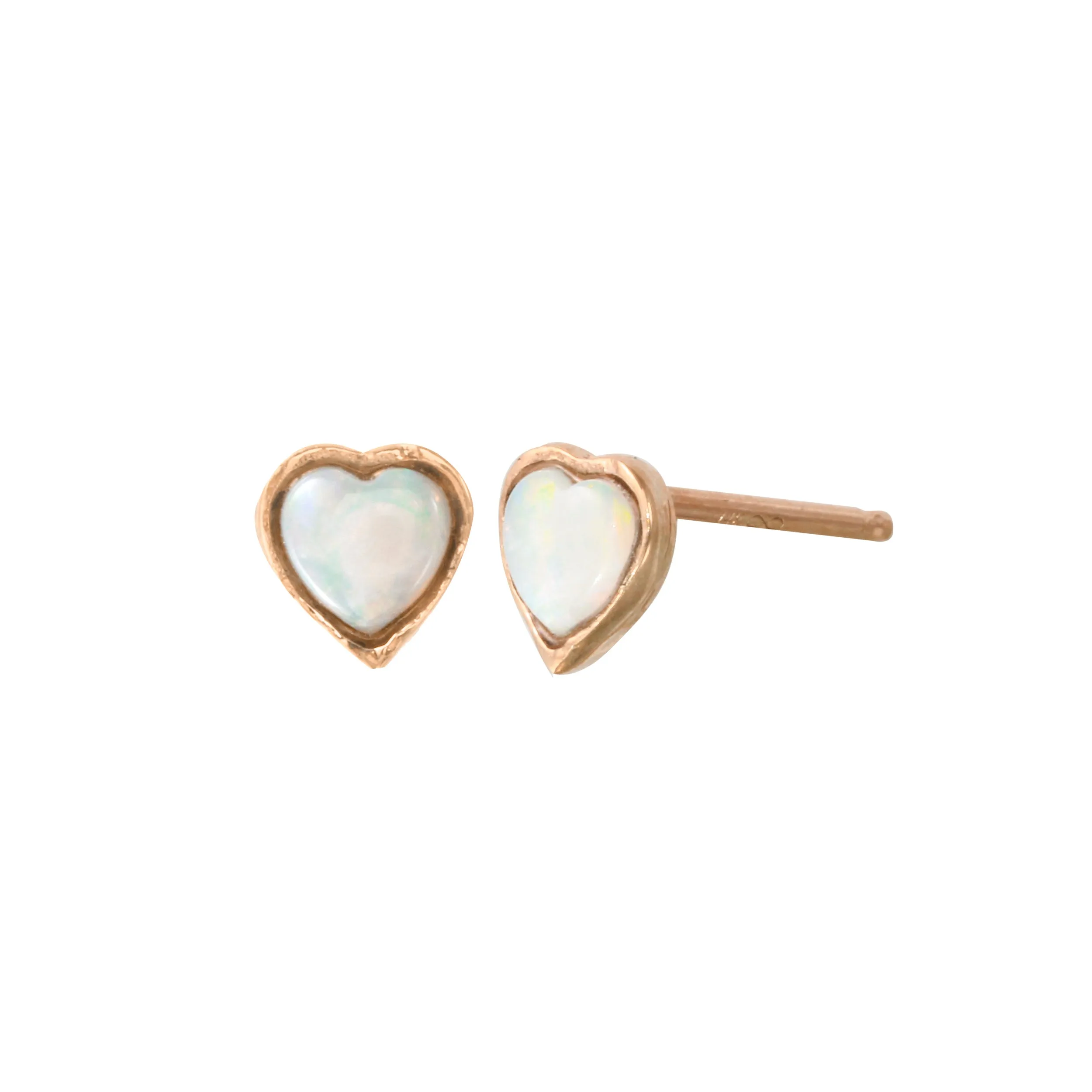 Heart Bezel Stud