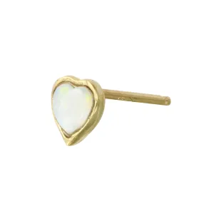 Heart Bezel Stud