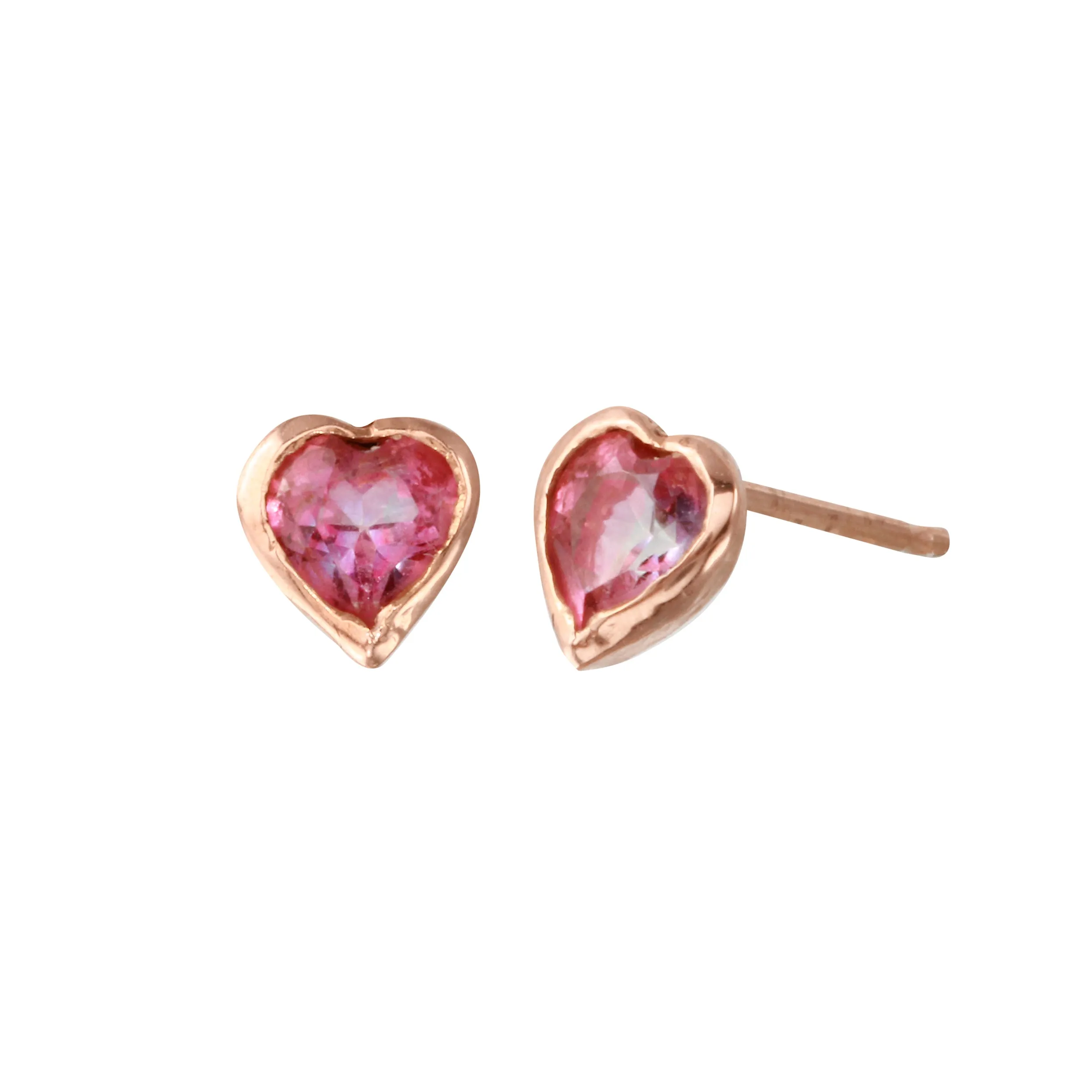 Heart Bezel Stud