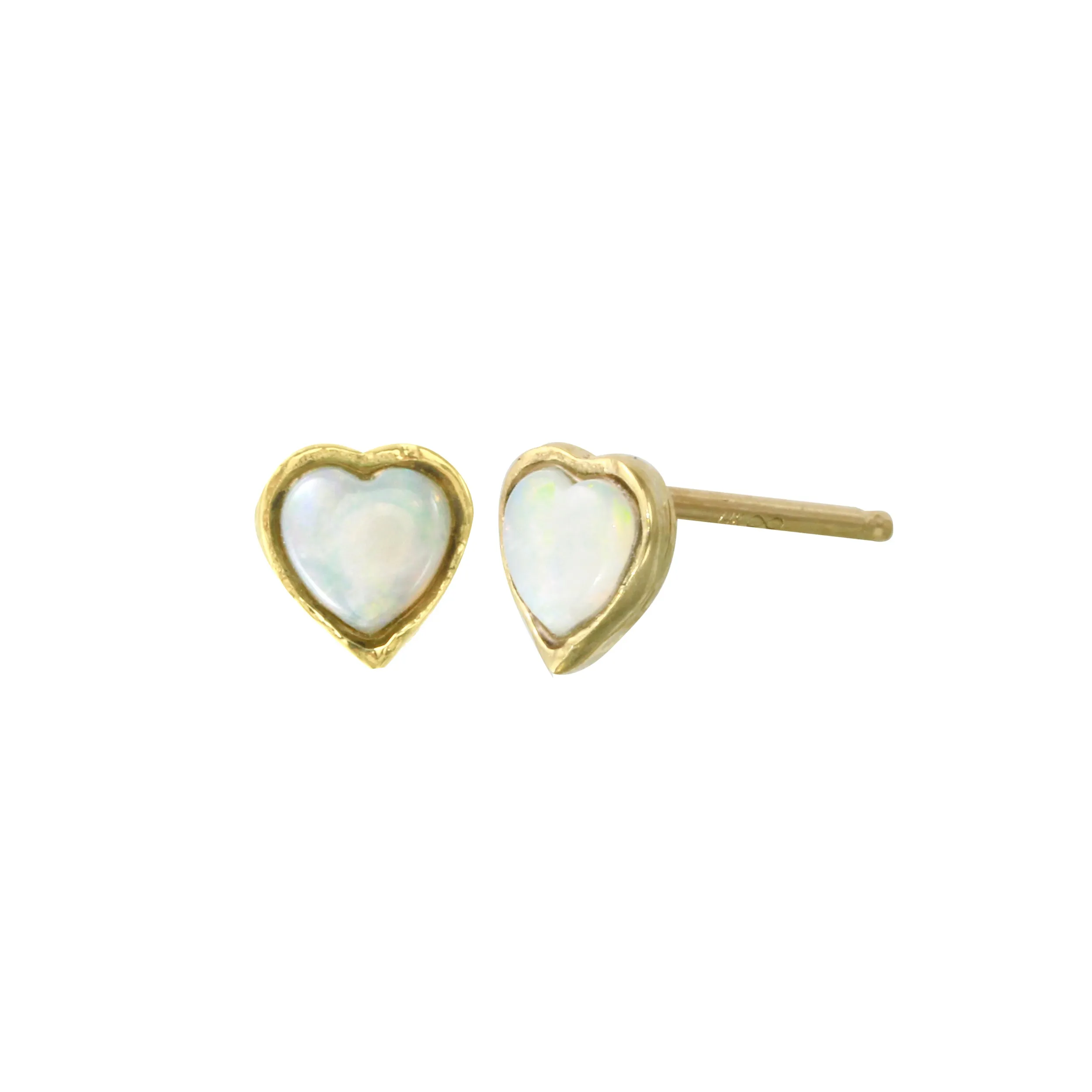 Heart Bezel Stud