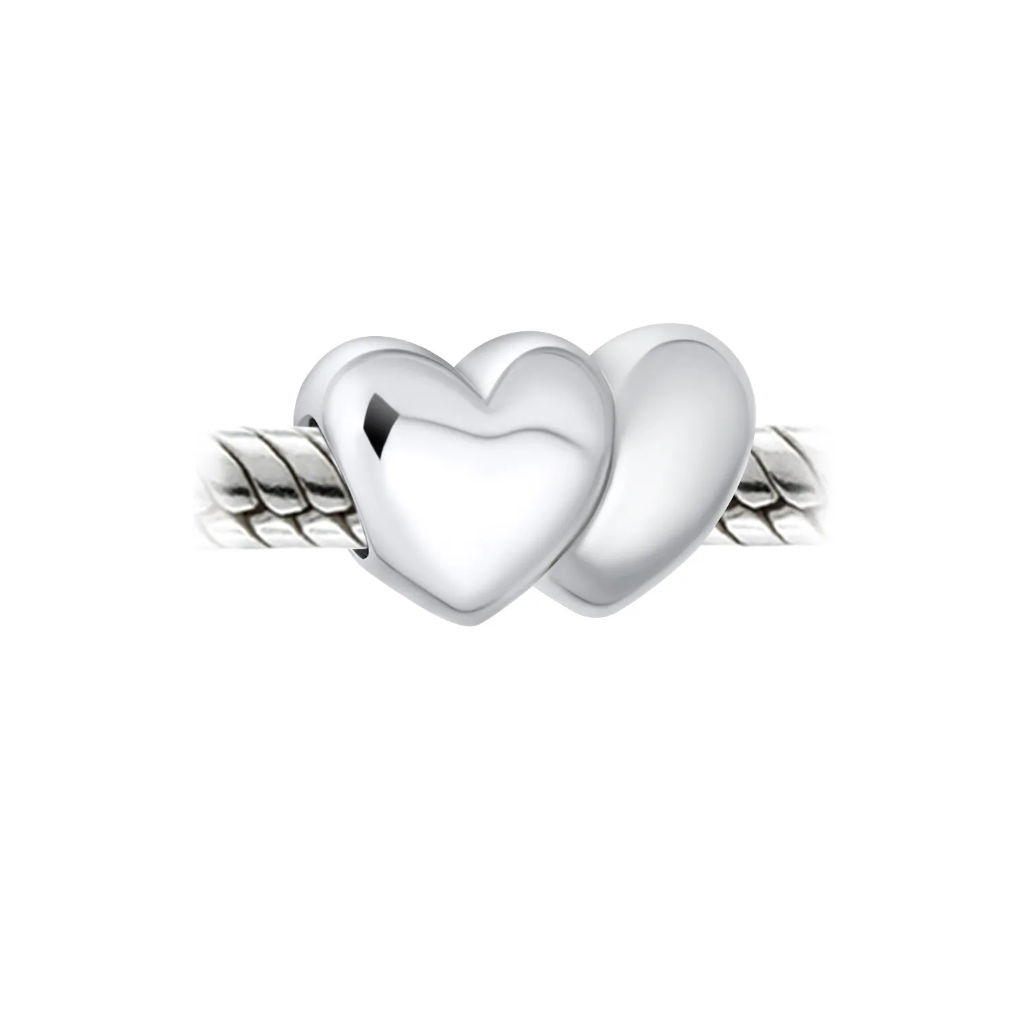 Heart Shape BFF Love Knot Monogram Letter Alphabet Initial Charm Bead