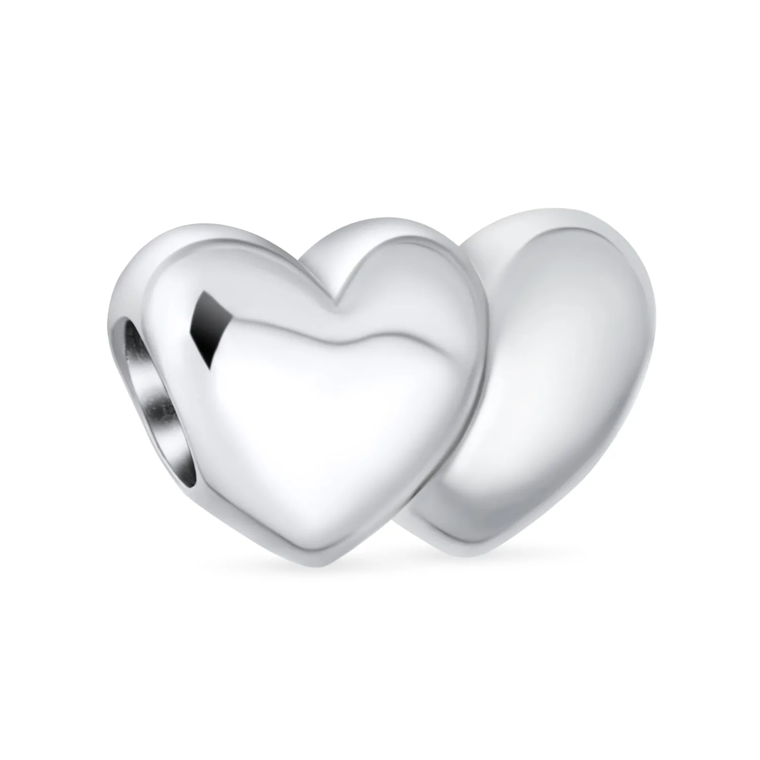 Heart Shape BFF Love Knot Monogram Letter Alphabet Initial Charm Bead