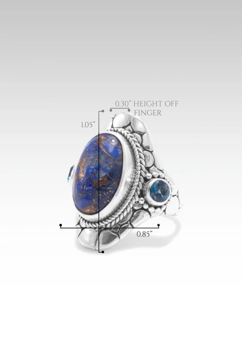 Heavenly Wisdom Ring II™ in Lapis with Bronze Matrix