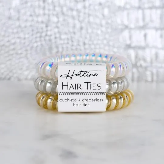 Hotline Hair Ties Set (Bridal Metallic)