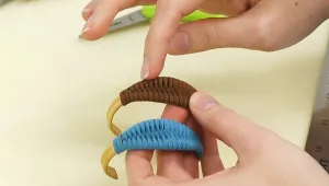 How to Weave Ultra Suede Cord onto a Brass Cuff