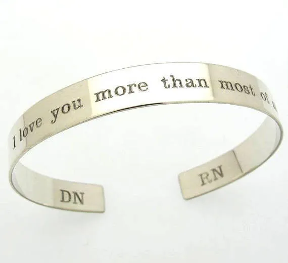 Inside Engraved bracelet - Hidden message Gift