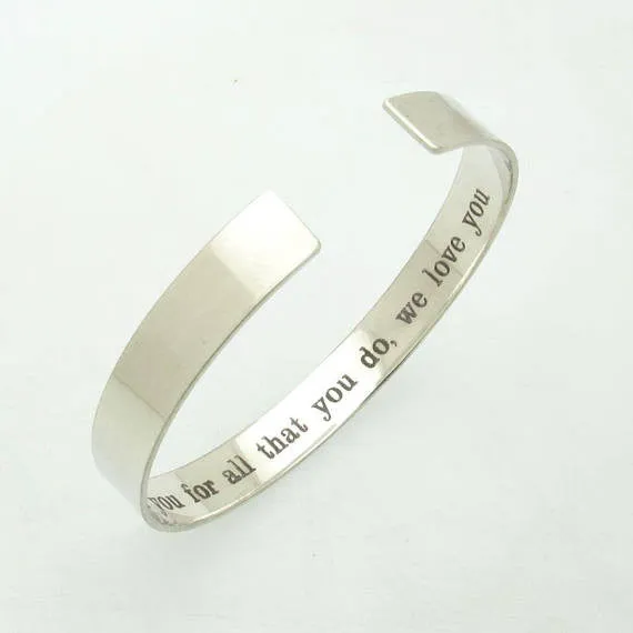 Inside Engraved bracelet - Hidden message Gift