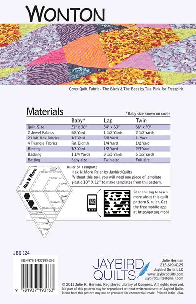 Jaybird - Wonton Quilt Pattern