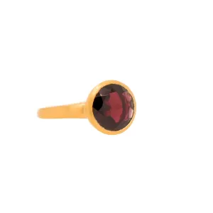 Joy Garnet Ring 24K Gold Vermeil