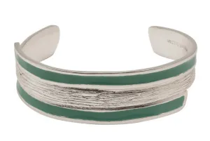 Karine Sultan Thin Textured Cuff in Silver