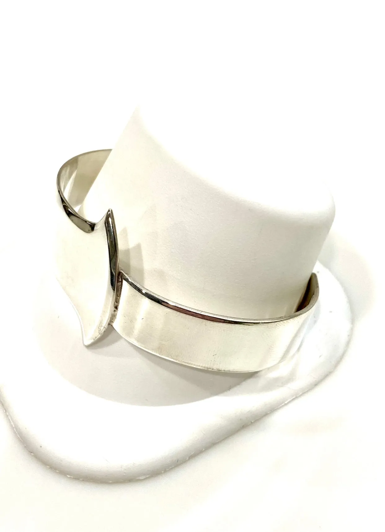 Knife Cut Sterling Silver Cuff