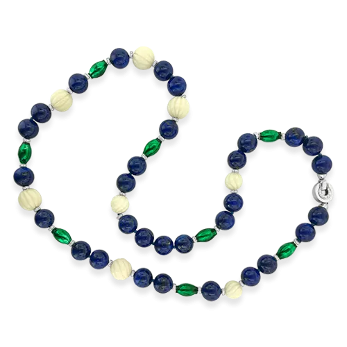 Lapis & Diamond Necklace