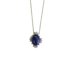 Lapis & Diamond Necklace