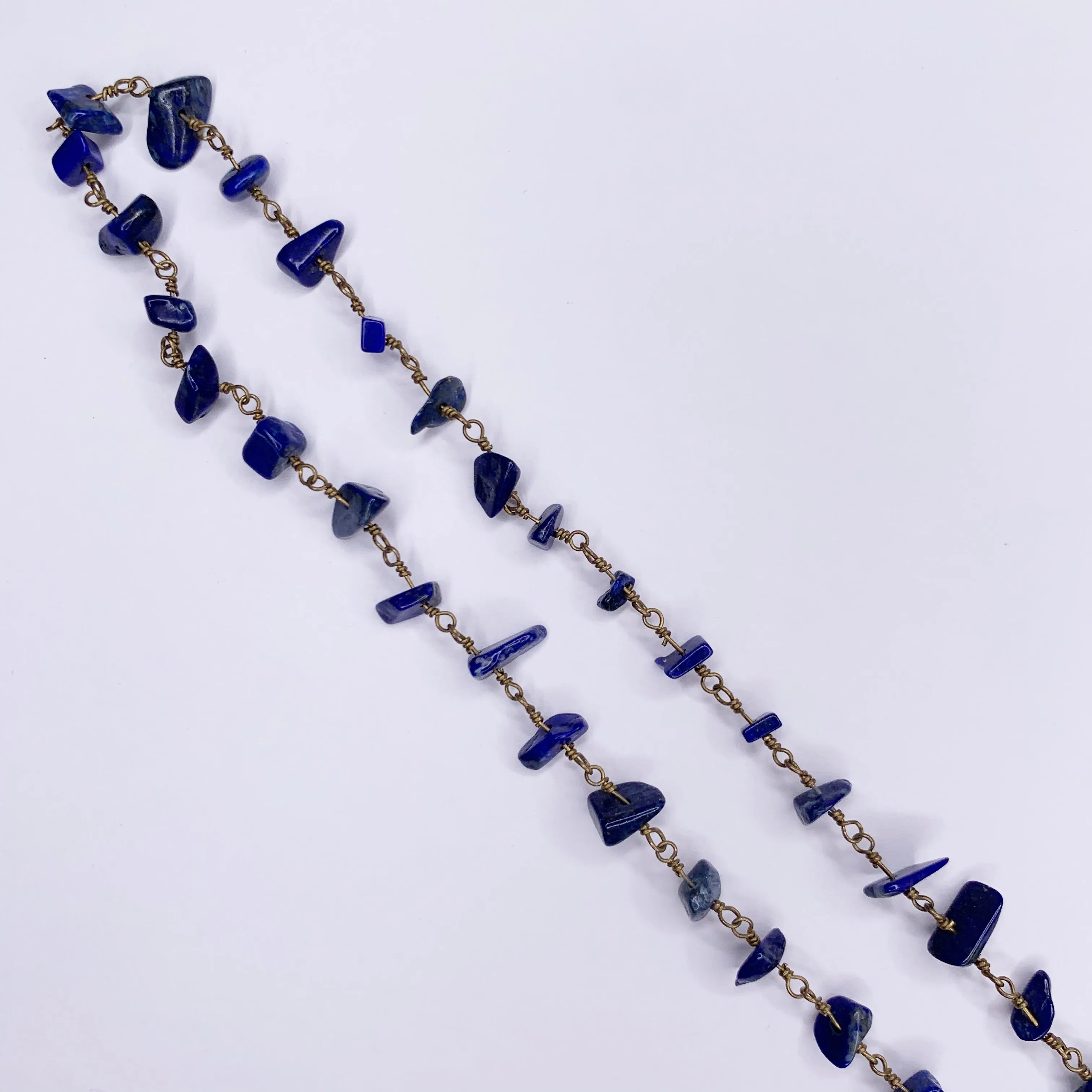 Lapis Gemstone Chips Mask/Glasses Strap