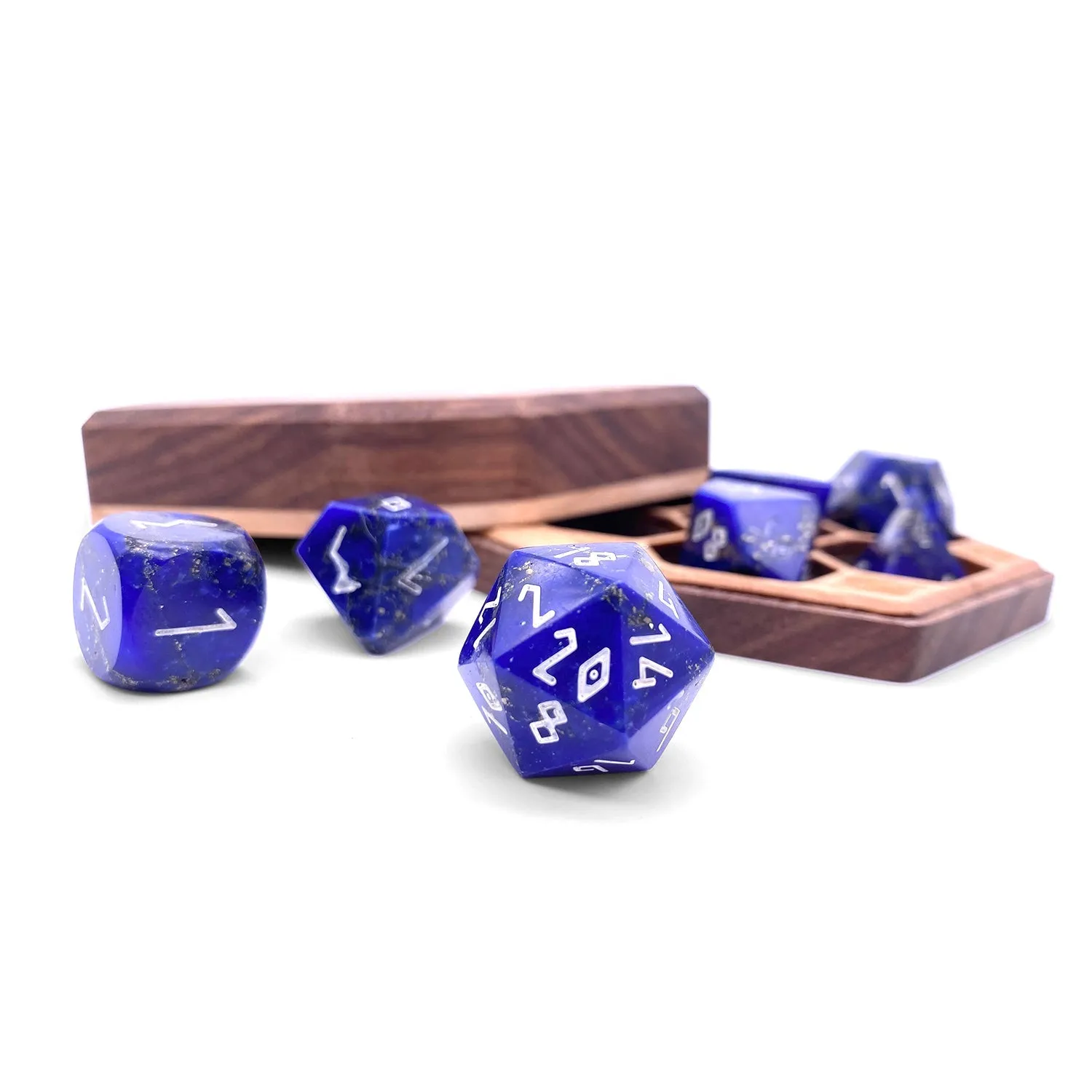 Lapis Pyrite - 7 Piece RPG Set TruStone Dice