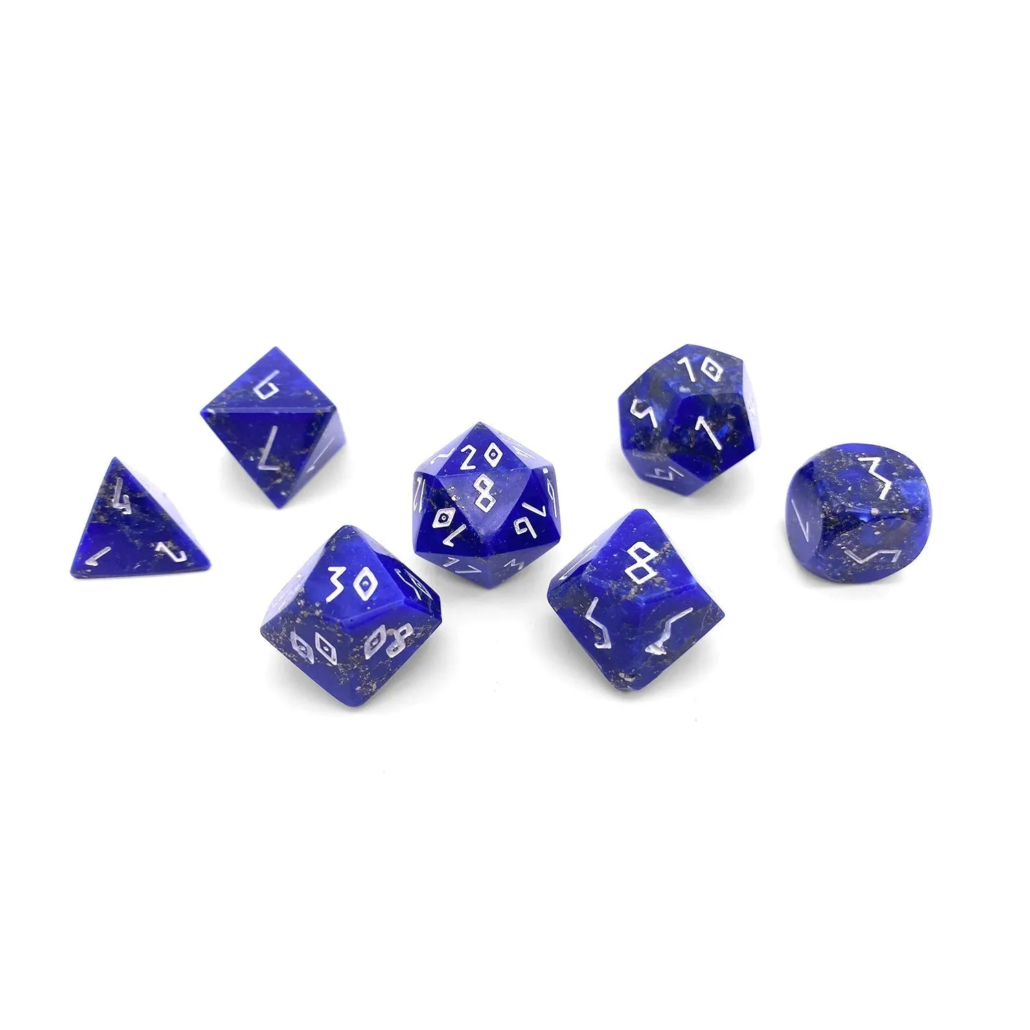 Lapis Pyrite - 7 Piece RPG Set TruStone Dice