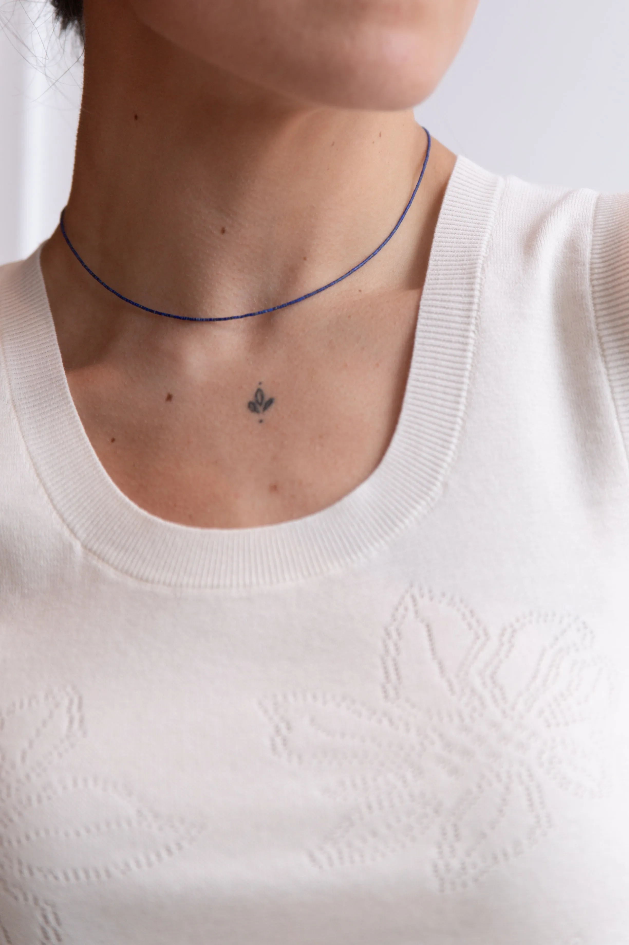 Lapis Spaghetti Necklace