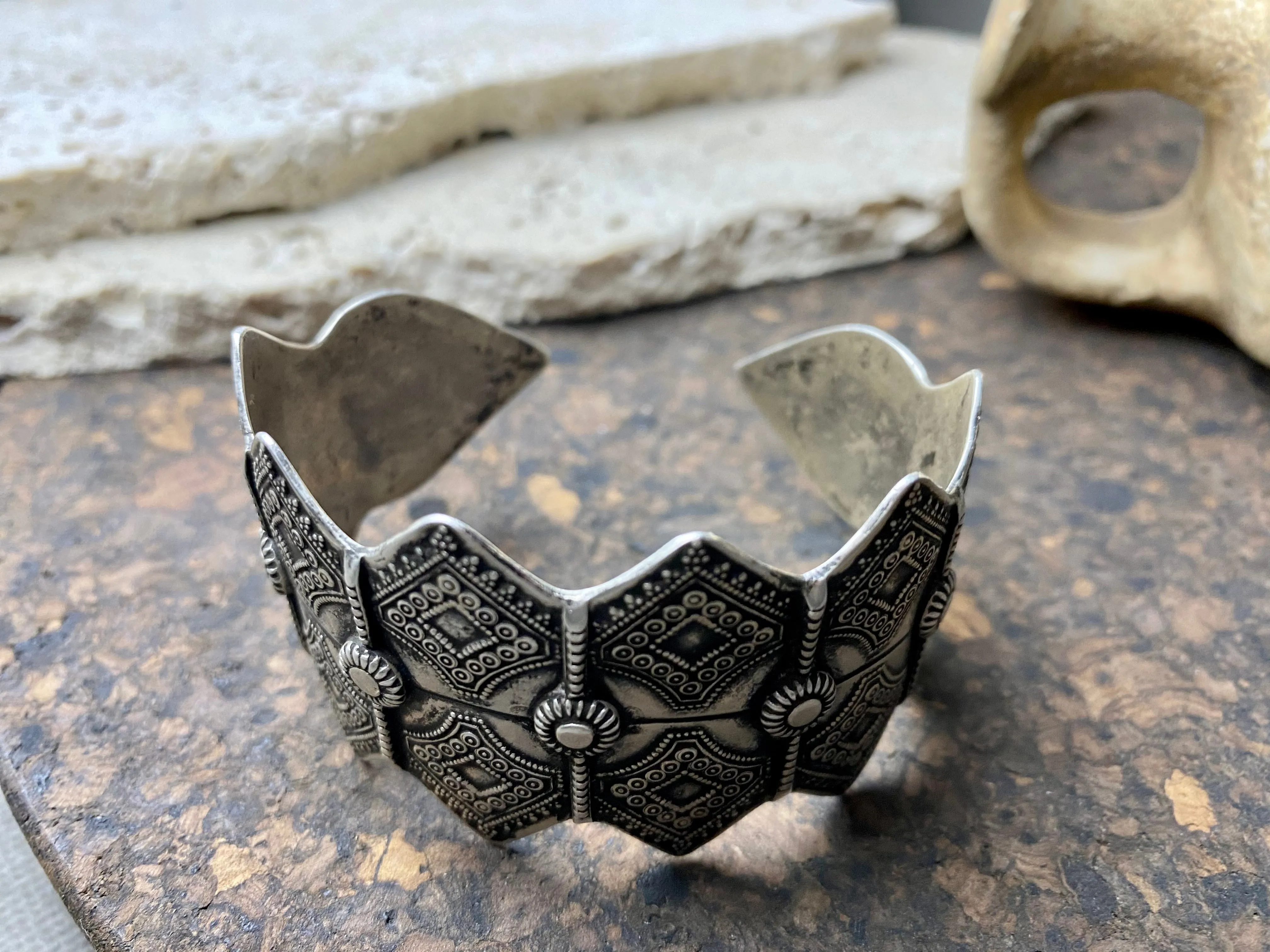 Large Silver Bracelet Cuff