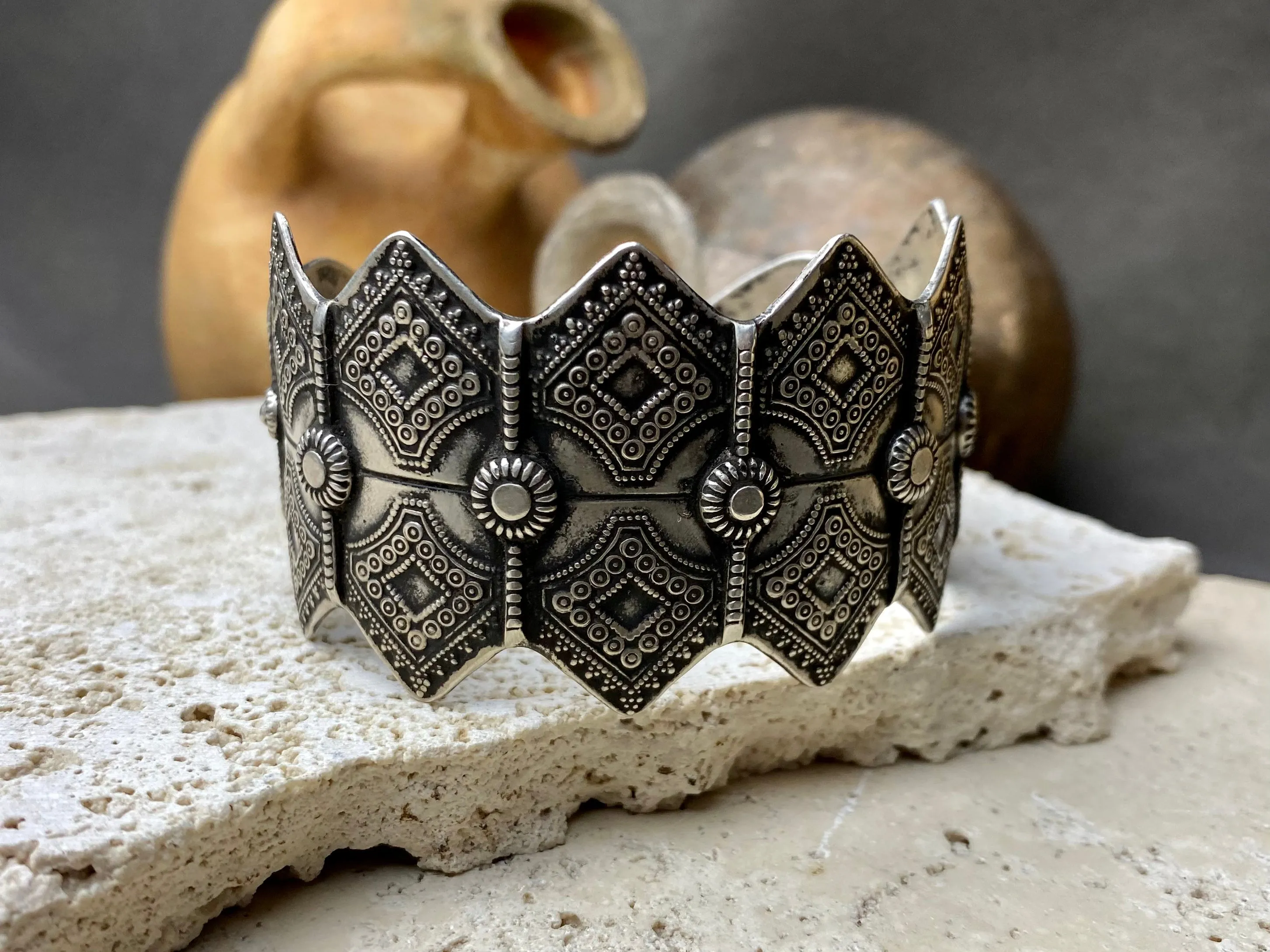 Large Silver Bracelet Cuff