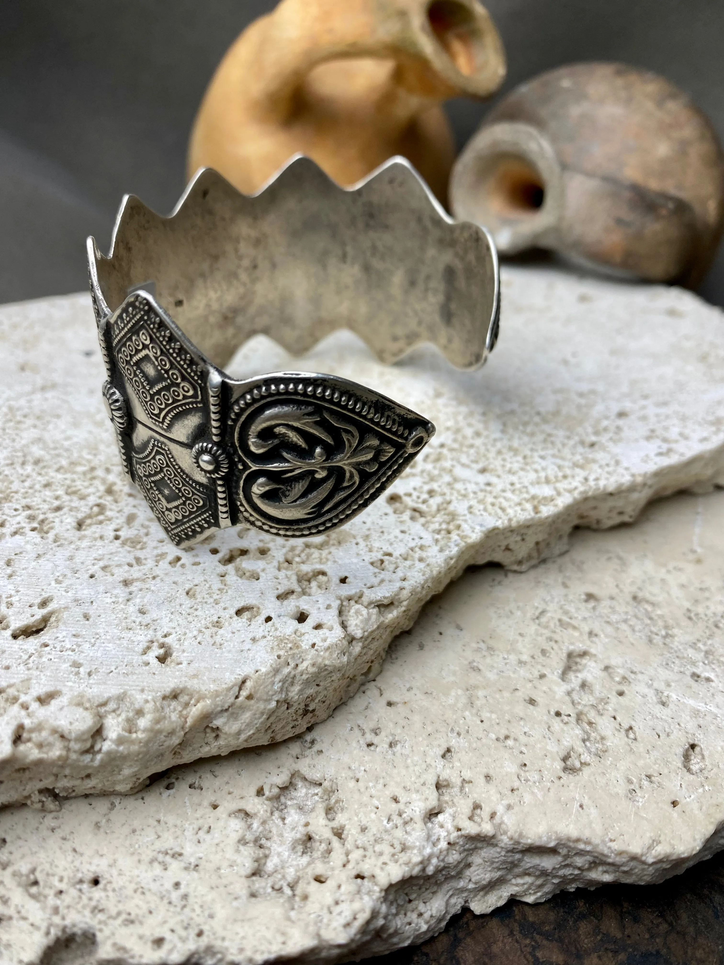 Large Silver Bracelet Cuff