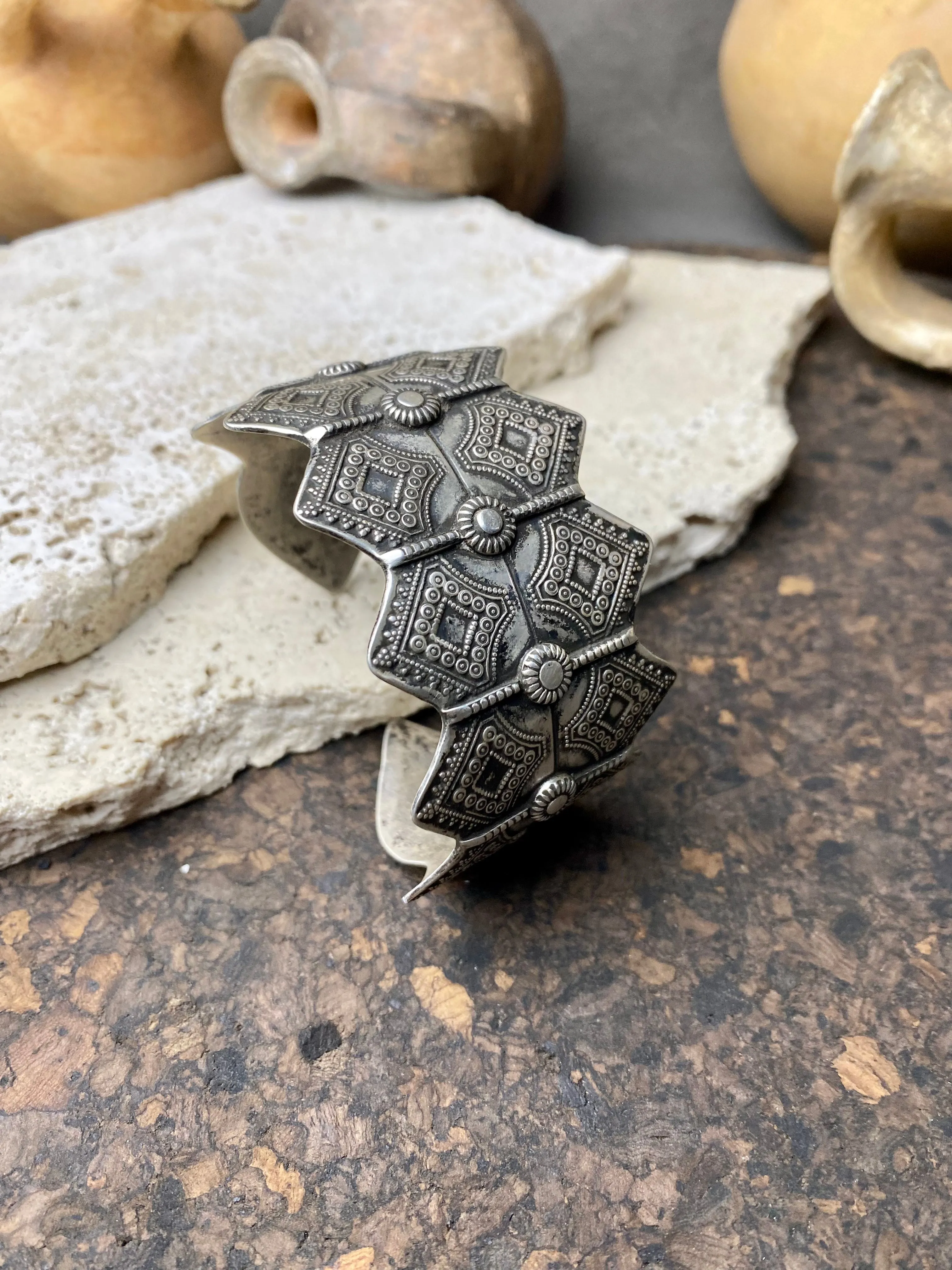 Large Silver Bracelet Cuff