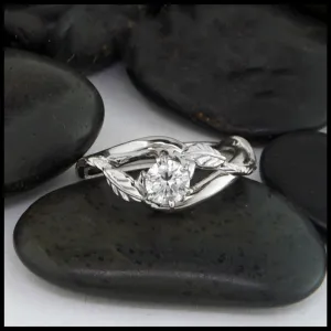 Leaf and Vine Diamond Ring