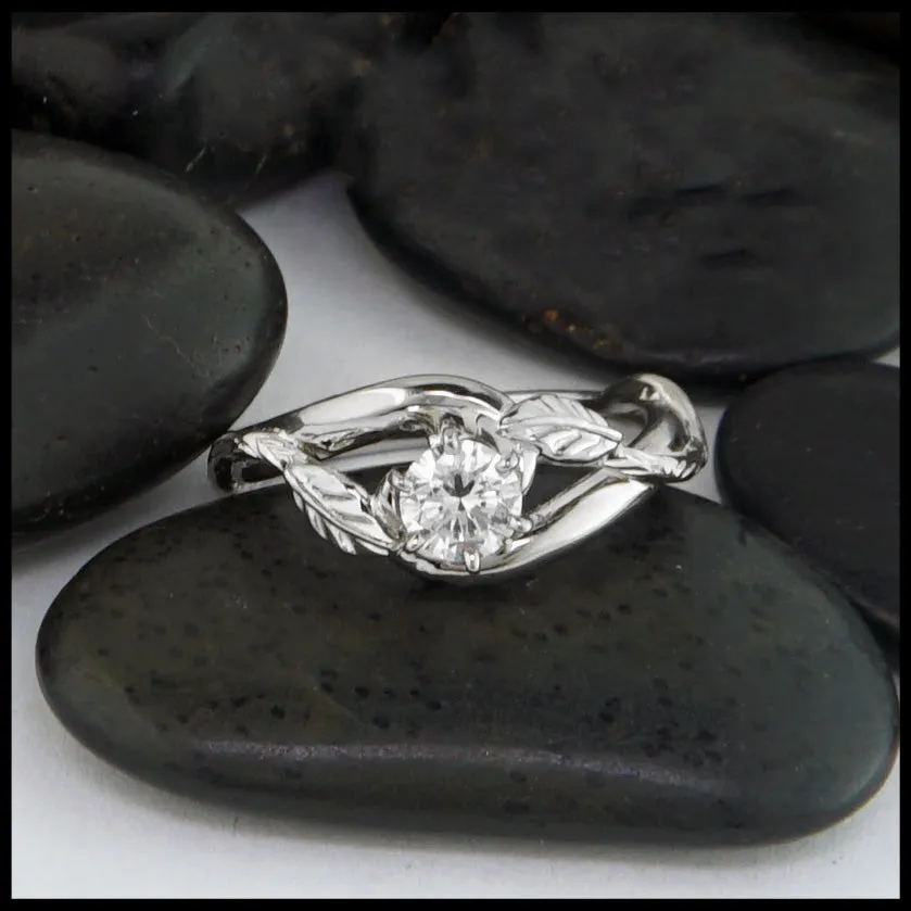 Leaf and Vine Diamond Ring