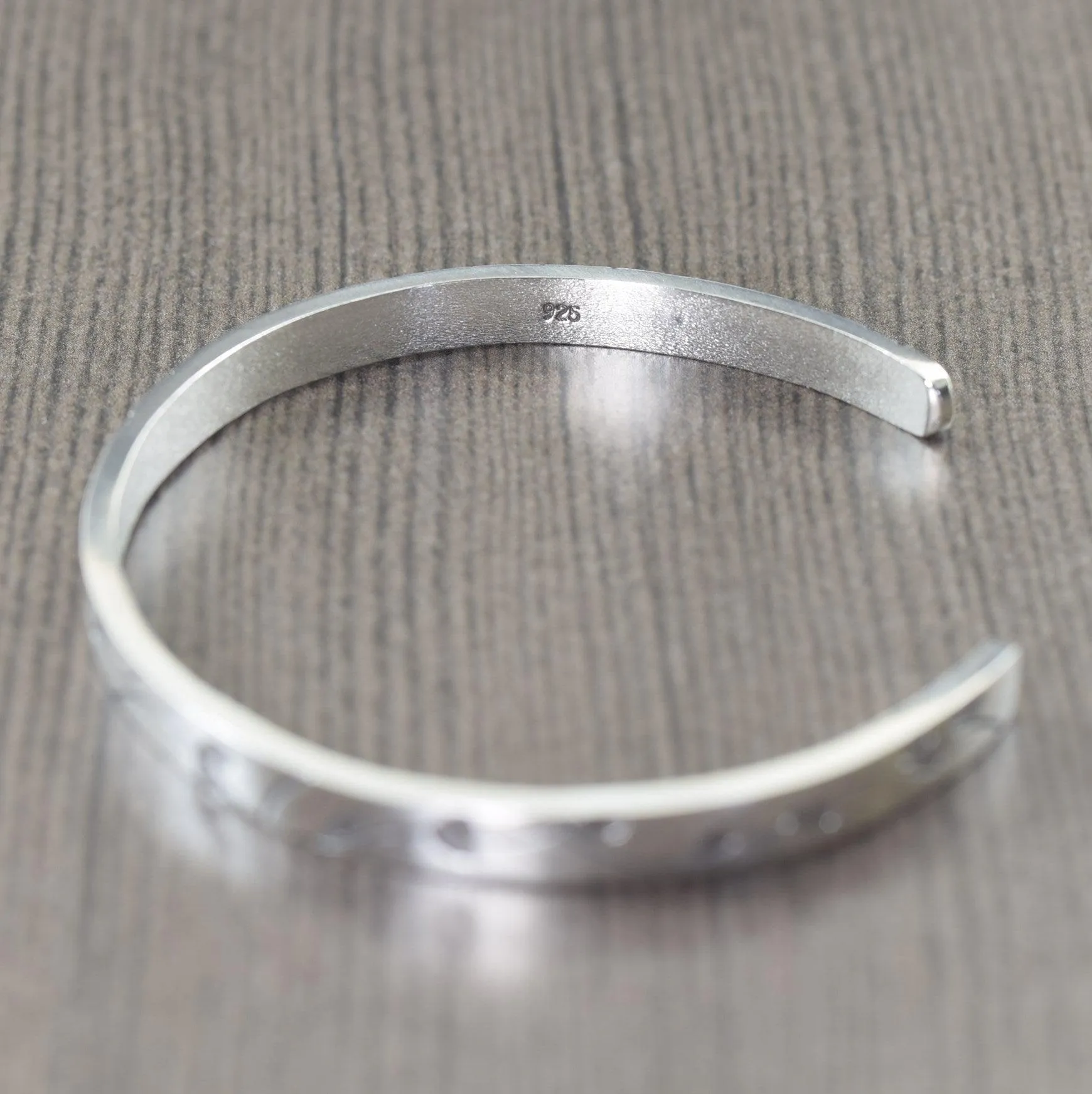 Leaf Sterling silver cuff bracelet featuring climbing vines gifts for her or him