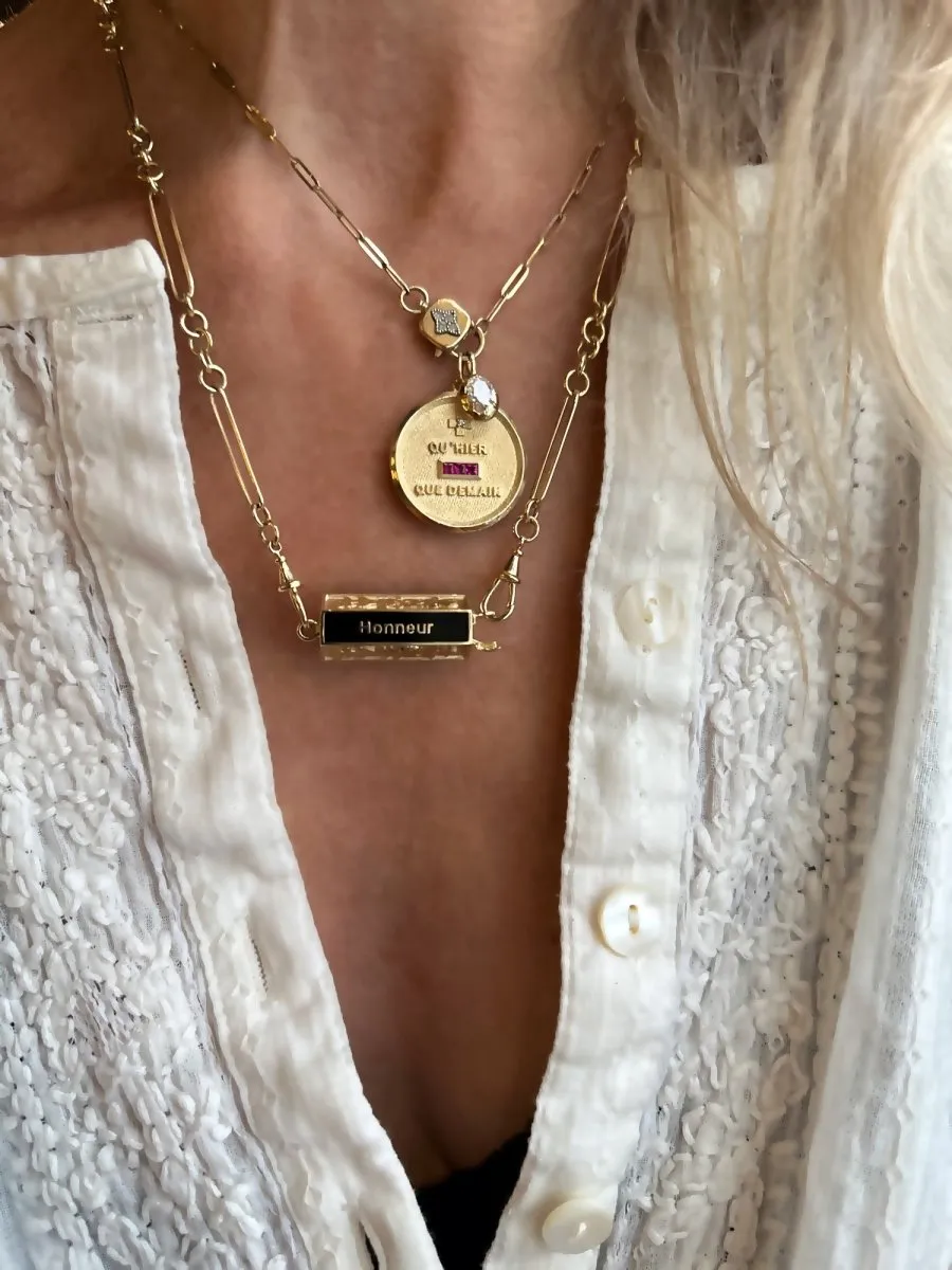 Love Lock Trombone Chain Necklace 🖤