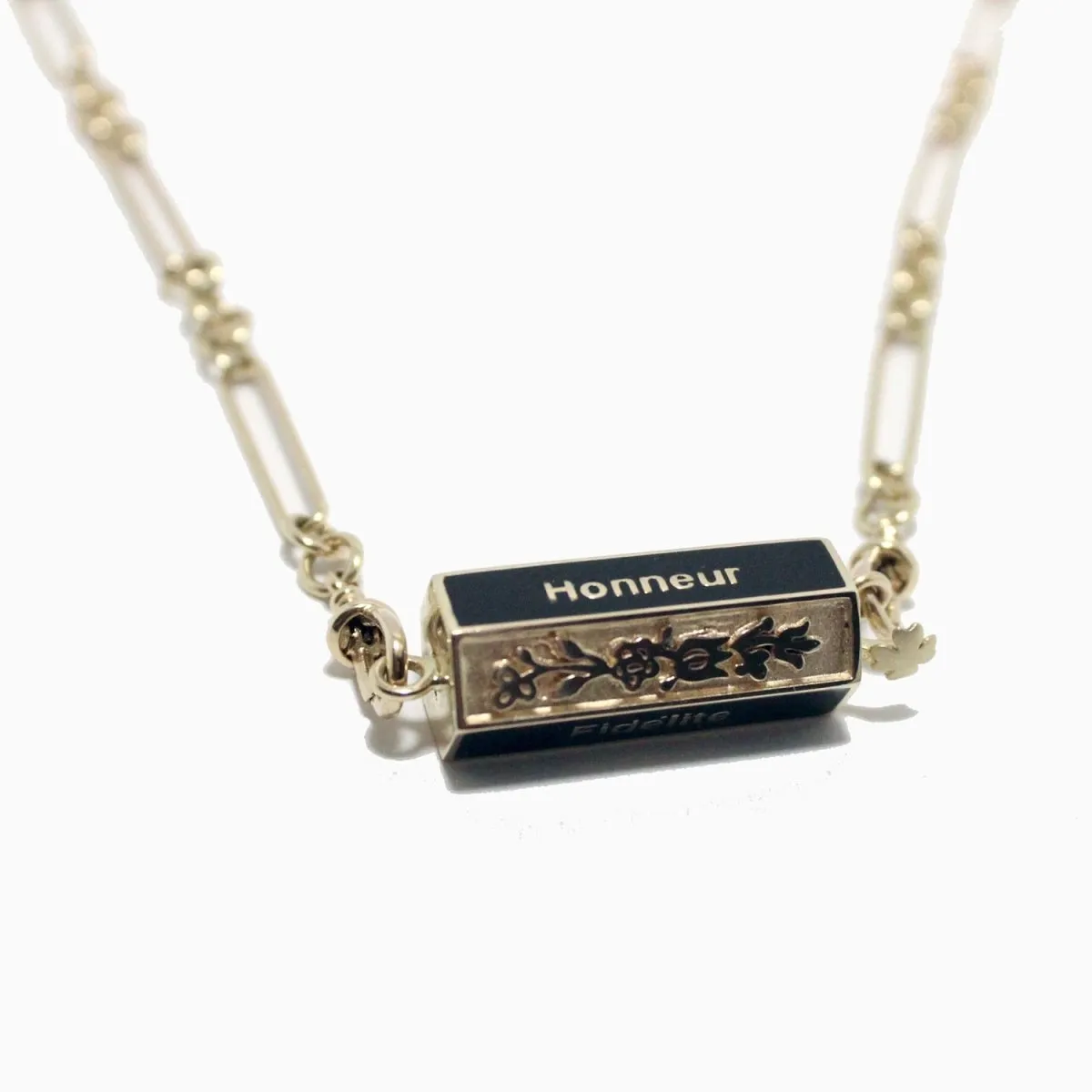 Love Lock Trombone Chain Necklace 🖤